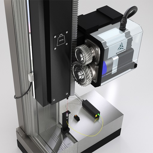 Motion Tracking for Mechanical Load Tests of Gear Boxesand Drive Power Trains made with the interferometric displacement sensor IDS3010