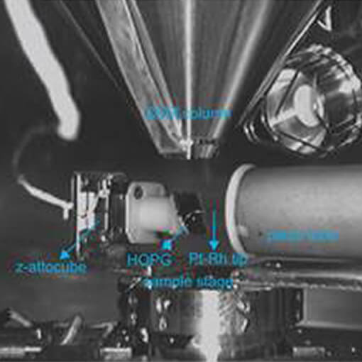 Piezo Controlled Exfoliation of Graphene made with the cryogenic nanopositioner ANPz101 HV