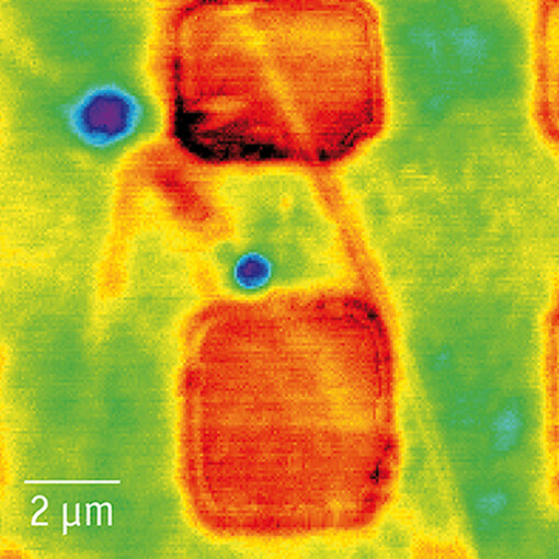 KPFM of Au on Pt Pattern atomic force microscope attoAFM for KPFM