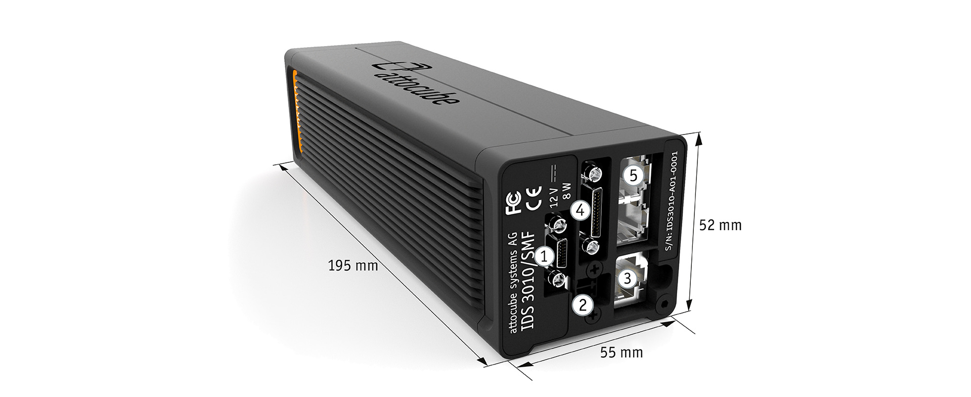 Displacement Sensor, IDS3010, technische Abmessungen