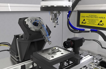 Fiber Array Alignment with Multi Axis Piezo Stages ECSx5050  ECG5050  ECR5050