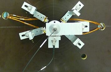 Laser Interferometry in Radiation Harsh Environments made with the displacement sensor