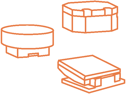 Goniometer, Linear Positioner and Rotator Icon Orange