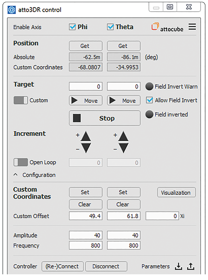 measurement tools, attotms, features, attocube modules, atto3dr control