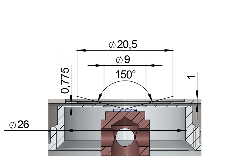 optical cryostat, features, ultra short distance