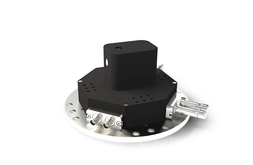 optical cryostat attodry800 shrouds, lt objective/fiber transmission, closed