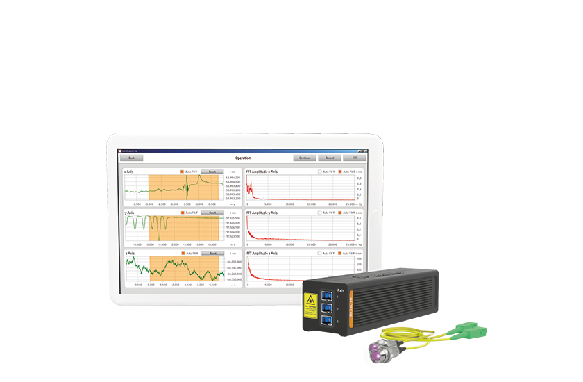 displacement sensors, features, software wave